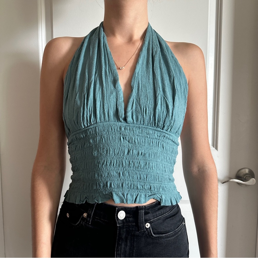 Green Halter Top